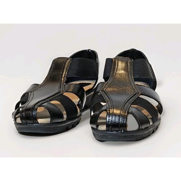 i ❤️ comfort Leather Upper Slip On Casual Sandals Womens Size 8.5 EUC - Picture 3 of 10